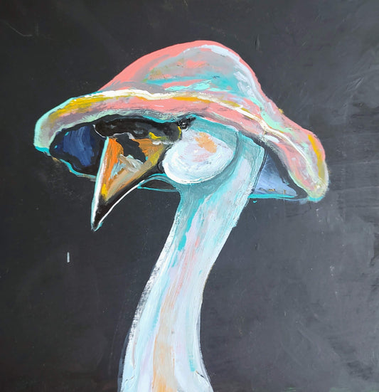 Swan in a Hat